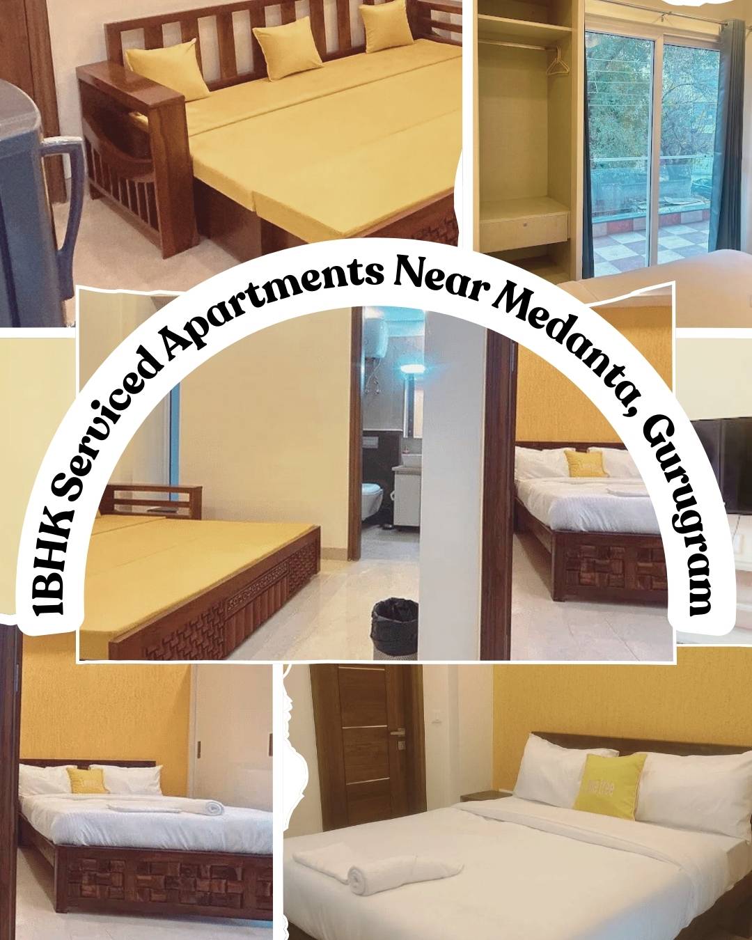 Well-Located 1BHK Serviced Apartment Near Medanta Gurgaon for Comfortable Living