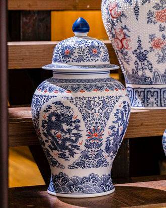 The Dragon Fine Porcelain Temple Jar - 39 cm