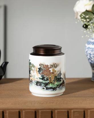 Imperial Landscape Porcelain Storage Jar