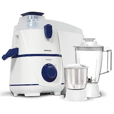 Havells JMG RIGO, 500 Watts 2 Jars Juicer Mixer Grinder (White) Buy at only ₹3319