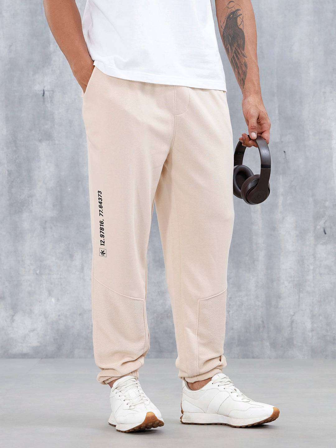 Men's Casual Relaxed Fit Knit Jogger | Beige