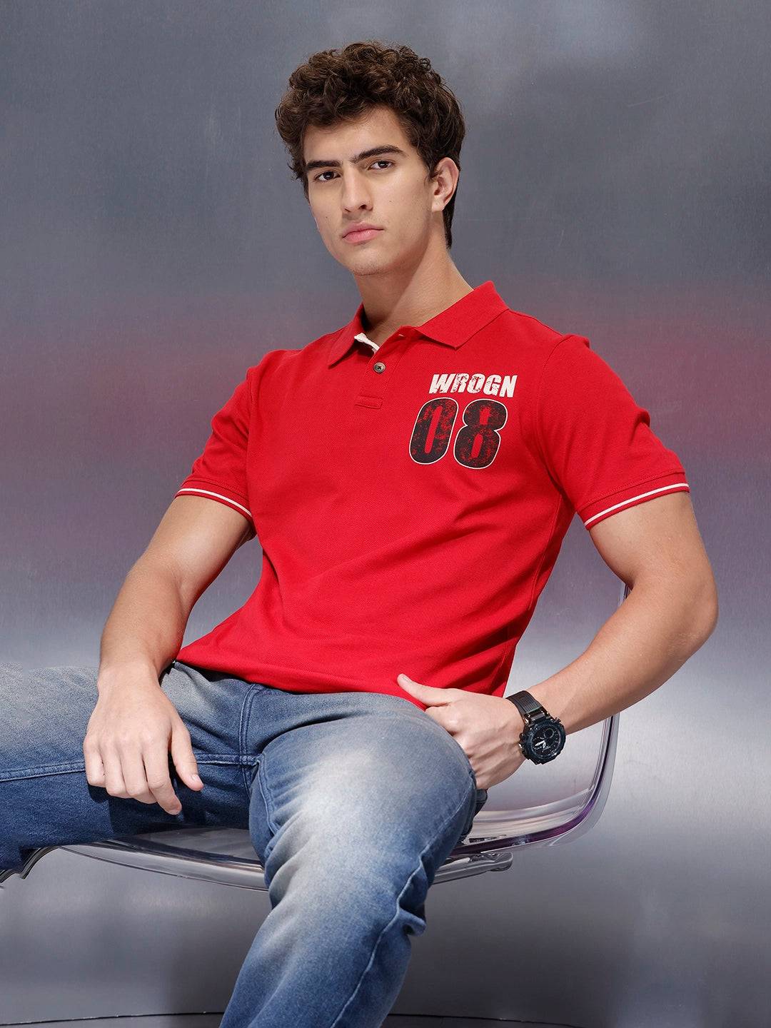 Men's Regular Fit polo tshirt |  Red