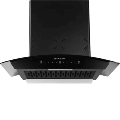 Faber CYGNUS60 IN 3D HC SC FL BK, 60 cm 1000 m3/hr Auto Clean Wall Mounted Chimney, Baffle Filter, Push Button (Black) Buy only at ₹21499