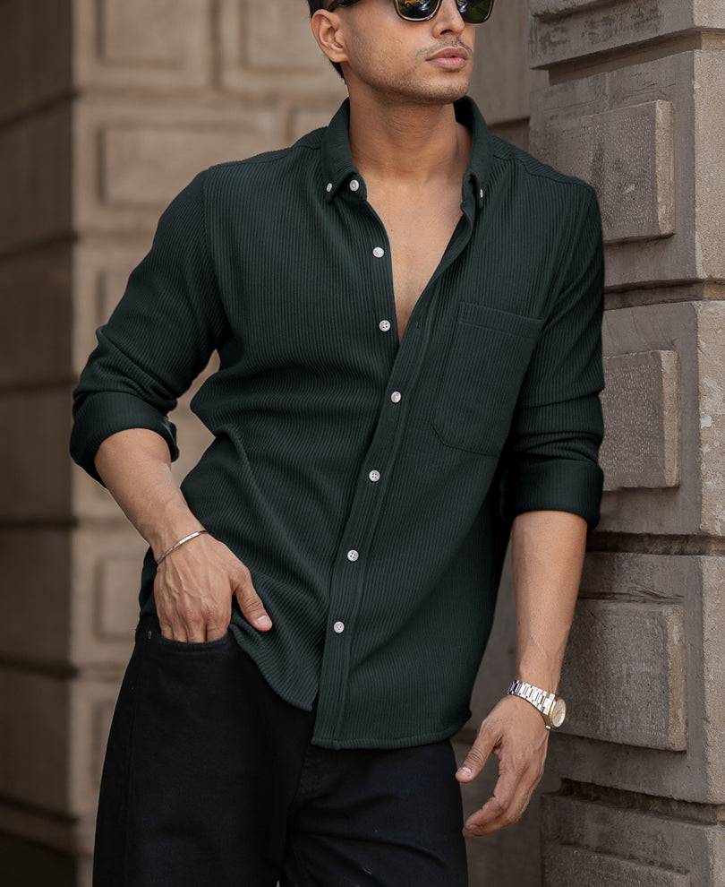 Green Regular Fit Full Sleeves Shirt Buy @ ₹1199