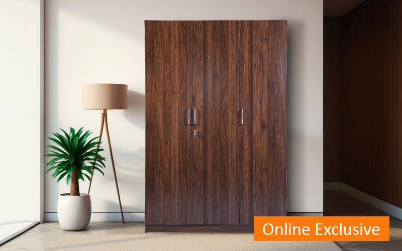 GUDSMITH Den 3 Door Wadrobe In Columbian Walnut