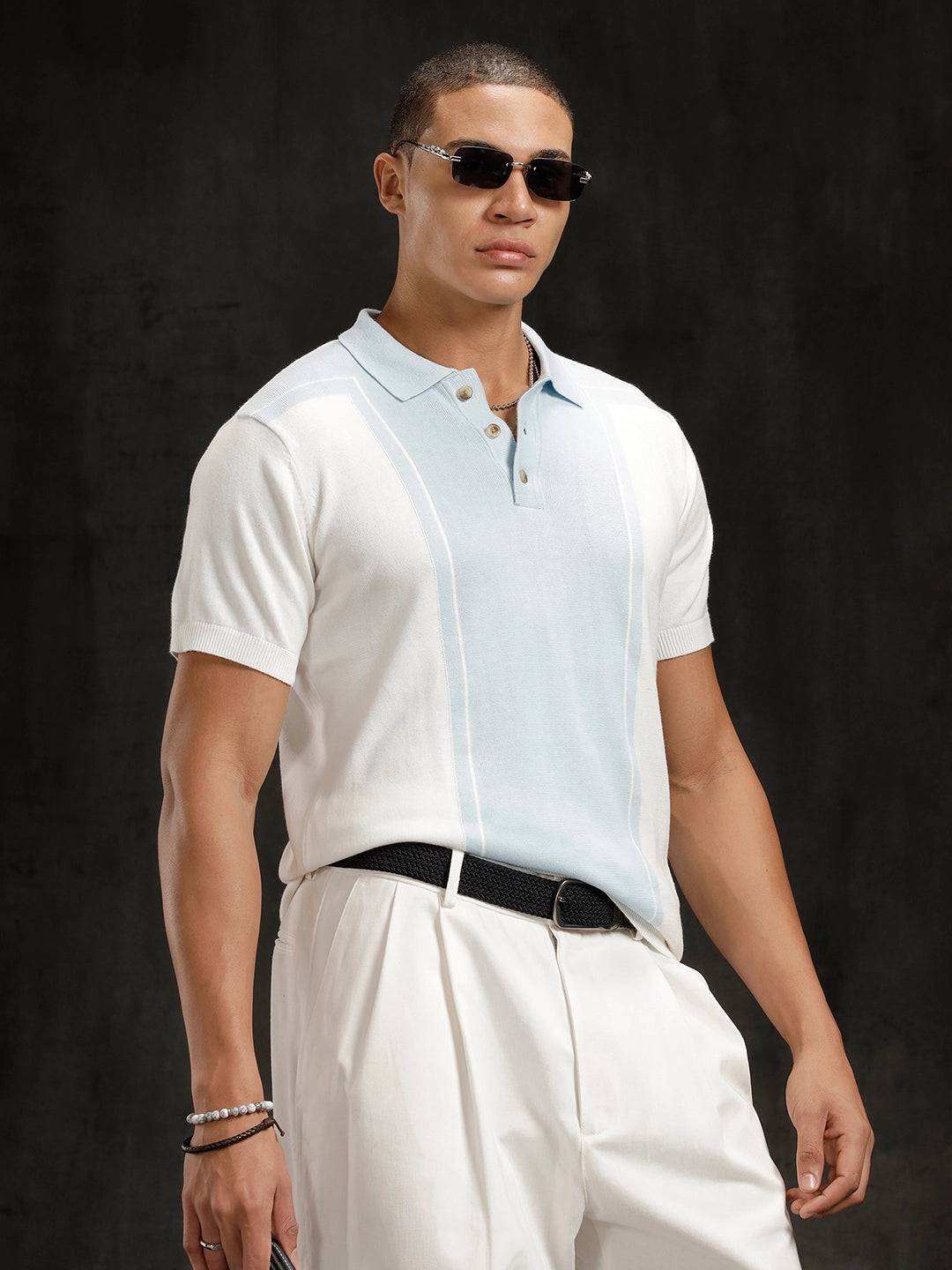 Flat Knit Slim Fit T-Shirt | Off White