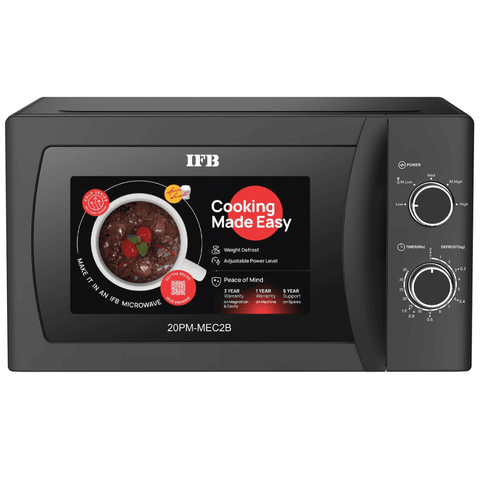 IFB 20 Ltrs Solo Microwave Oven, Mechanical Knob (20PM-MEC2B,Black) Buy only at ₹7690