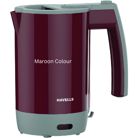 Havells GHBKTAYK150, 1000 Watts 0.5 Litres Electric Kettle, Automatic Shut Off (Maroon,Red,White) Buy at only ₹1799