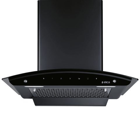 Elica BF 600 SLIM HAC MS NERO, 60 cm 1200 m3/hr Auto Clean Wall Mounted Kitchen Chimney (Black) Buy at only ₹12999