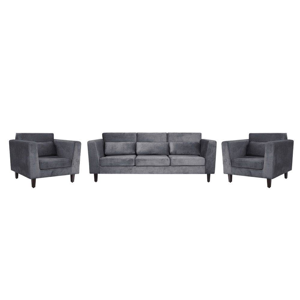 SnoozePro Plus Sofa Set - (3+1+1) Reflection Charcoal Grey