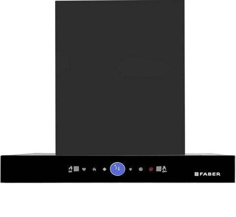 Faber HOOD DAZZELE BLDC FL HC, 60 cm 1500 m3/hr Auto Clean Wall Mounted curved glass Kitchen Chimney (Black) Buy at only ₹23999