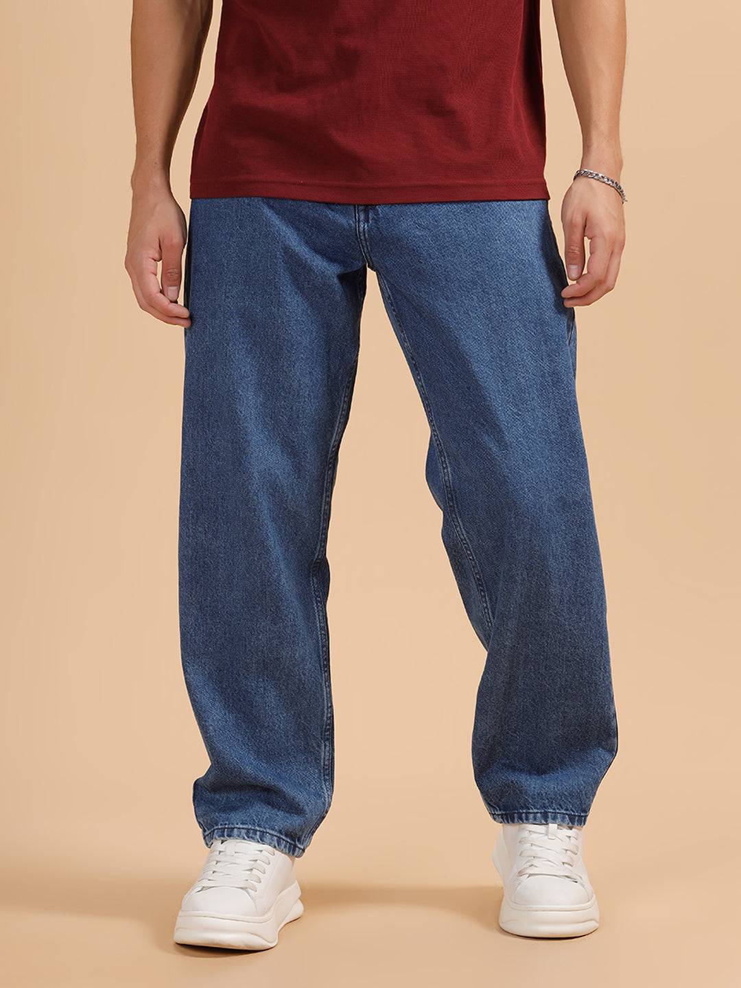 Casual Loose Fit Jeans | Light Blue