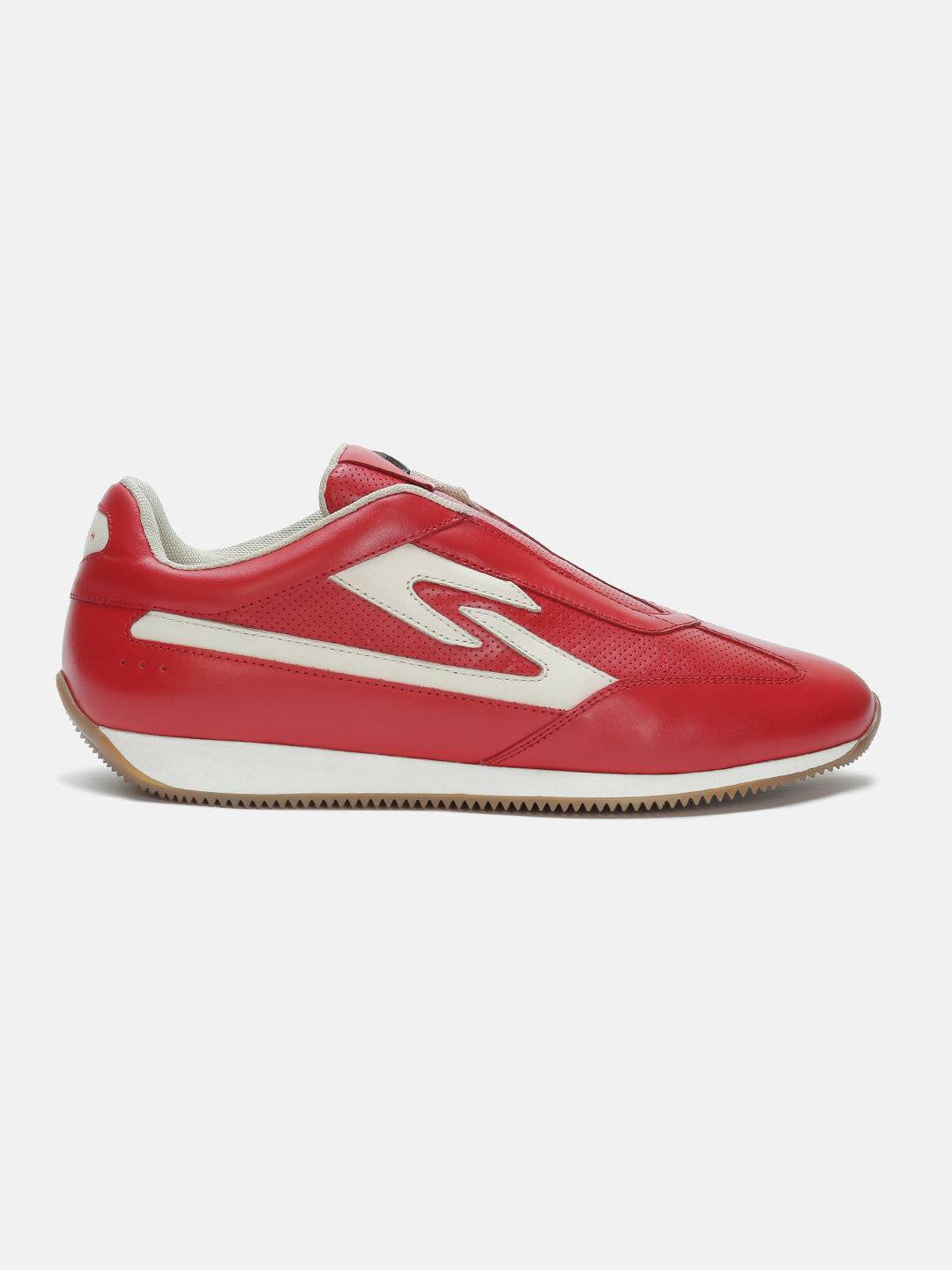 MONZA SCUDERIA Premium Leather Sneakers - Red