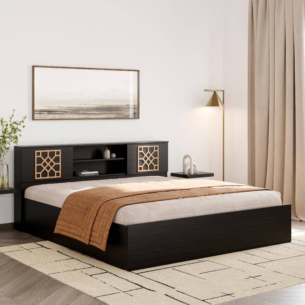 Algol King Storage Engineered Wood Bed (78x72 inch)