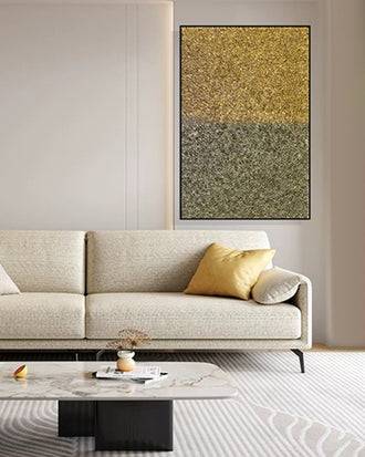 Gilded Divide 3D Abstract Oil Painting