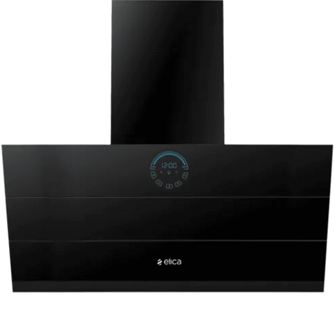 Elica EFL-S108 HAC 90 LTW VMS, 90 cm 1425 m3/hr Heat Auto Clean Vertical Glass Kitchen Chimney (Black) Buy at only ₹25999