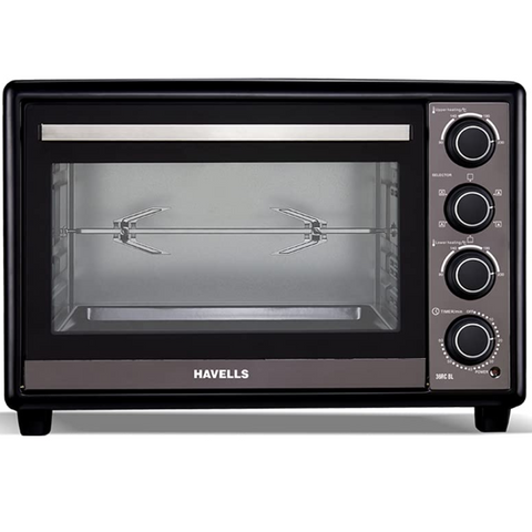 Havells 36RC, 1500 Watts 36 LitresToughened Double Glass Door Oven, 4 Knob with Dual Thermostat (Black) Buy at only ₹11999