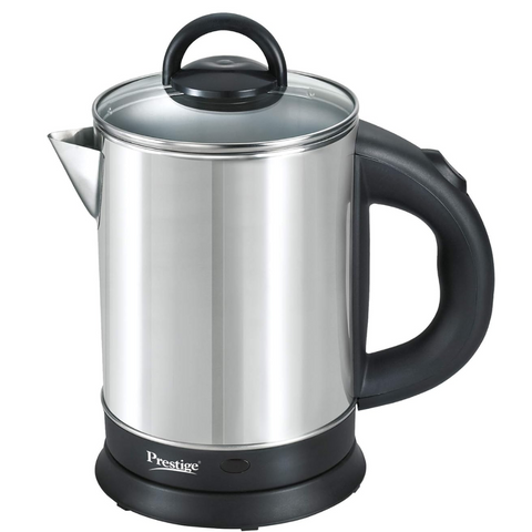Prestige PKGSS, 1500 Watts 1.7 Litres Stainless Steel Electric Kettle, Automatic Shut Off (Silver and Black) Buy at only ₹1199