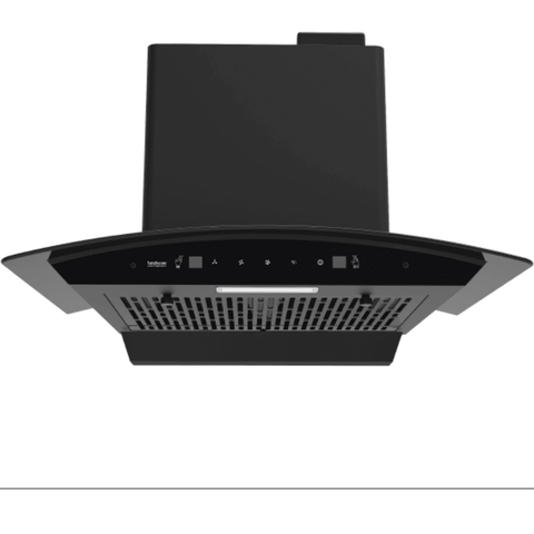 Hindware HOOD EVITA AUTOCLEAN, 60 cm 1200 m3/hr Auto Clean Wall Mounted Chimney, Aiflow Filterless Technology (Black) Buy at only ₹12499