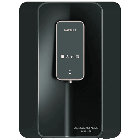 Havells Albus Kopere Alkaline+, 6 Ltrs Storage RO + UV + UF Wall Mountable Water Purifier, Black Buy only at ₹13999