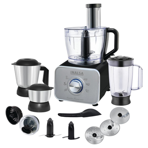 Inalsa Master, 1000 Food Processor for Kitchen with Blender Dry Grinding, Chutney Jar (Black) Buy only at ₹16495