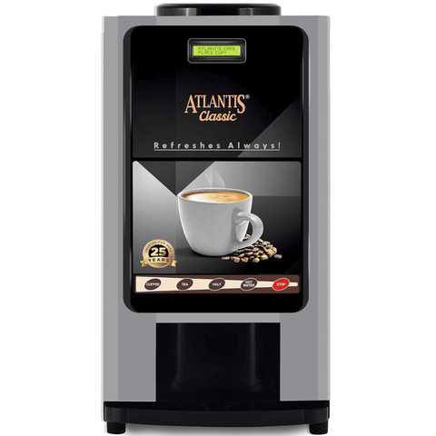 Atlantis 2 Liters Instant Tea Coffee and Milk Beverages Maker Vending Machine, Cafe Classic2 Line, Black Buy at only ₹12999