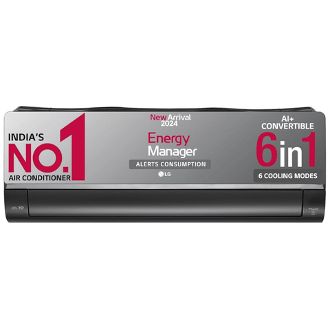 LG 1.5 Ton 5 Star DUAL Inverter Wi-Fi Split Air Conditioner (T/US-Q19MWZE, 6-in-1 AI Convertible, Black Mirror) Buy only at ₹48499