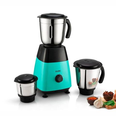 Glen MG 4023, 500 Watts Stainless Steel 3 Jars Mixer Grinder, heavy duty motor (Blue & Black) Buy at only ₹2600