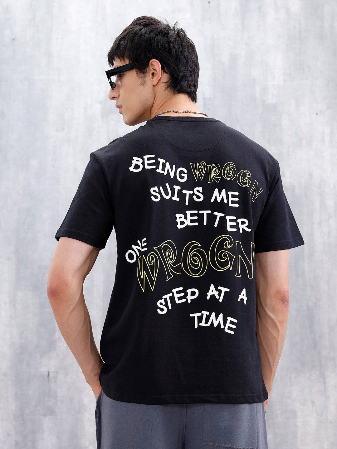 Casual Men's Graphic Tee | Black