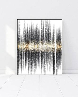 Golden Frequency 3D Abstract Oil Painting