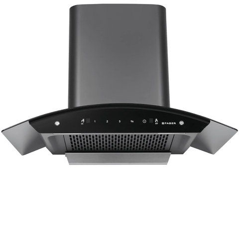 Faber HOOD SUNNY HC SC BK, 75 cm 1200 m3/hr Auto-Clean curved glass Kitchen Chimney (Black) Buy at only ₹16499