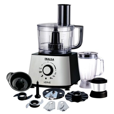 Inalsa VERVE, 800 Watts Mixer Grinder And Food Processor, Multipurpose Jars (Black) Buy at only ₹6999