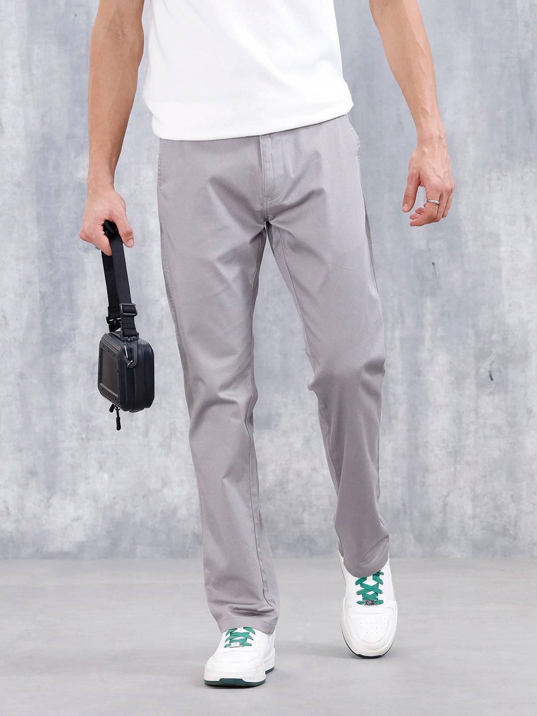 Men's Straight Fit Woven Jogger | Grey