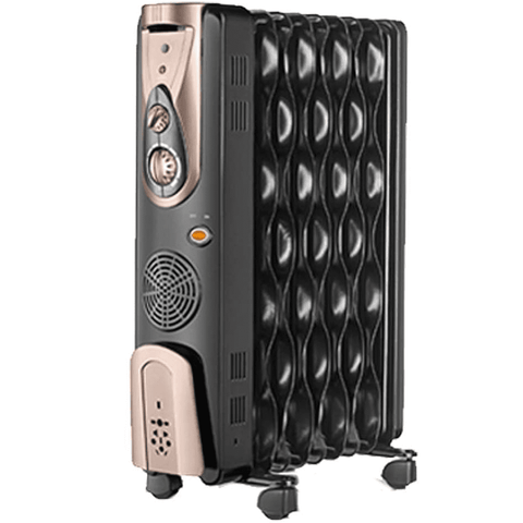 Orient 11 Wave Fins, 2900 Watts Oil Filled Radiators Room Heater Electric PTC Fan (OFR11, Black) Buy only at ₹9599
