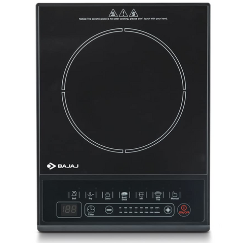 Bajaj Majesty ICX 160TS, 1600 Watts Induction Cooktop with Pan sensor, Black Buy at only ₹3458