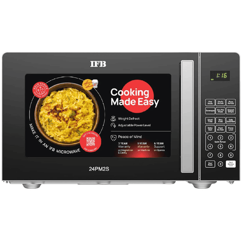 IFB 24 Ltrs Convection Microwave Oven with Stainless Steel Cavity (24PM2S,Black) Buy only at ₹8990