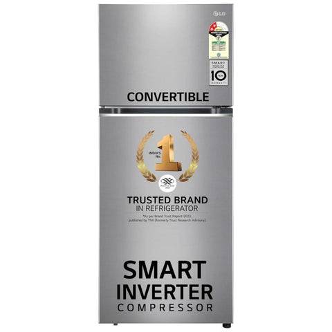 LG 398 Ltrs 2 Star, Inverter Frost Free, Double Door Refrigerator (GL-S422SPZY) Buy only at ₹43899