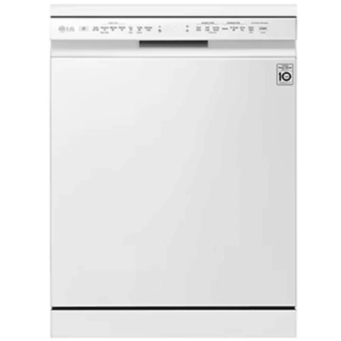 LG 14 place settings Free Standing Dishwasher with True Steam Quad Wash & Inverter Direct Drive (DFB424FW, White) Buy at only ₹54990