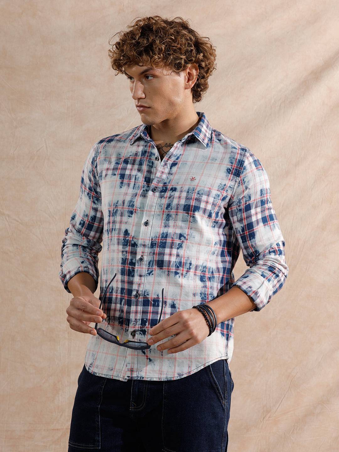 Washed Yarn Dyed Shirt | Pink