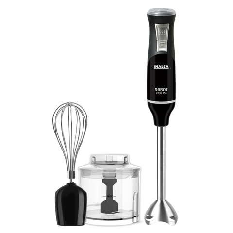 Inalsa Robot Inox, 1000 Watts Stainless Steel Stem Hand Blender (Black and white) Buy at only ₹2795