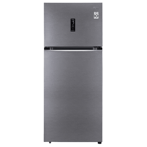 LG 408 Ltrs 3 Star Smart Wi-Fi Frost Free Double Door Refrigerator (GL-T412VDSX, Dazzle Steel) Buy at only ₹46869