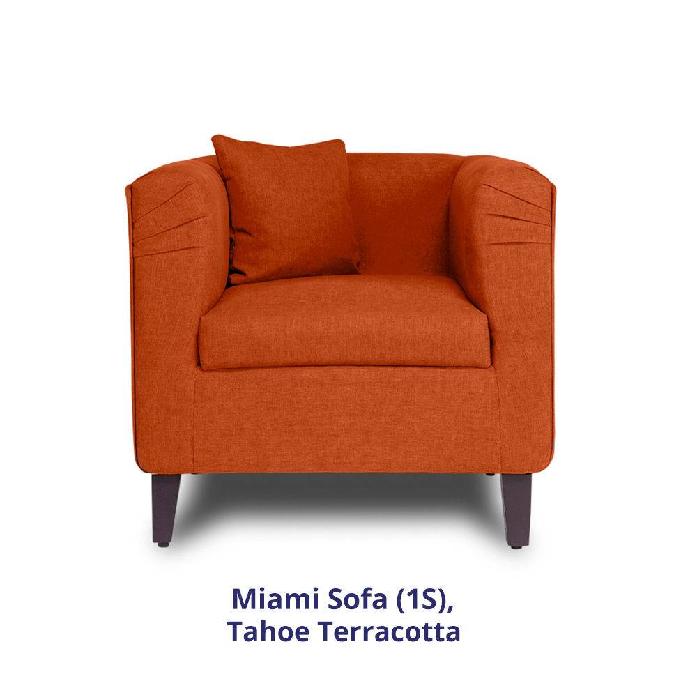 Miami Sofa - 1 Seater - Terracotta