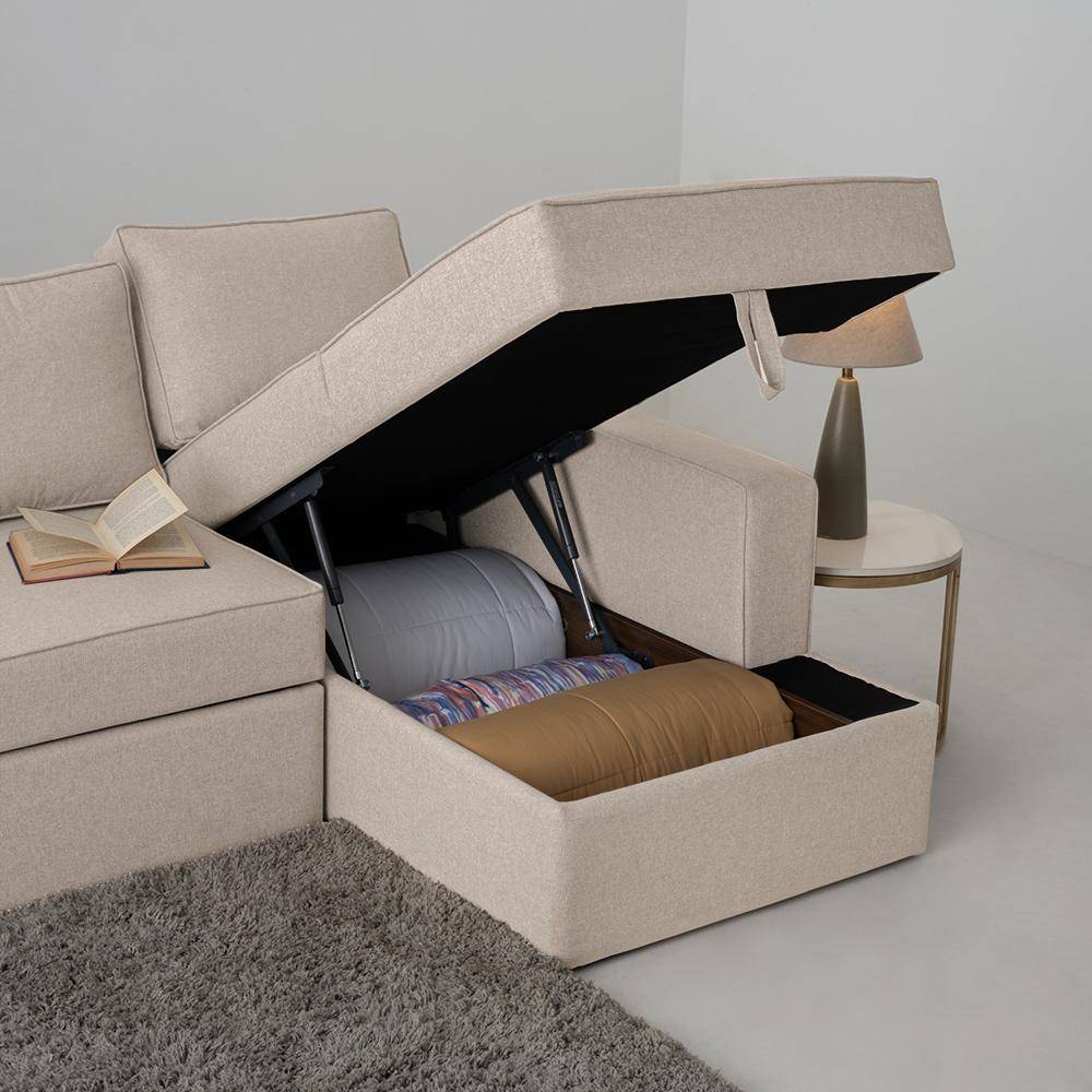 Napper Storage L Shape Sofa Set (3 Seater + Right Aligned Chaise)