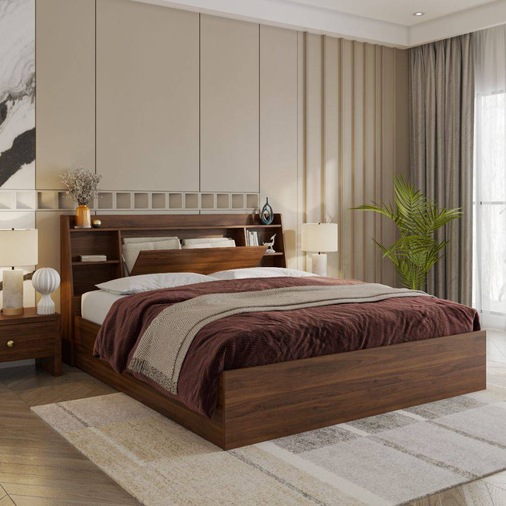Venus Engineered Wood Bed with Storage (78x72 inch)