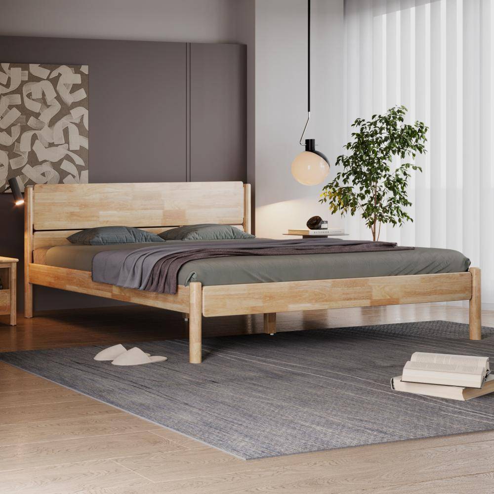 Mrudul King Non storage Solid wood Bed (78x72 inch)
