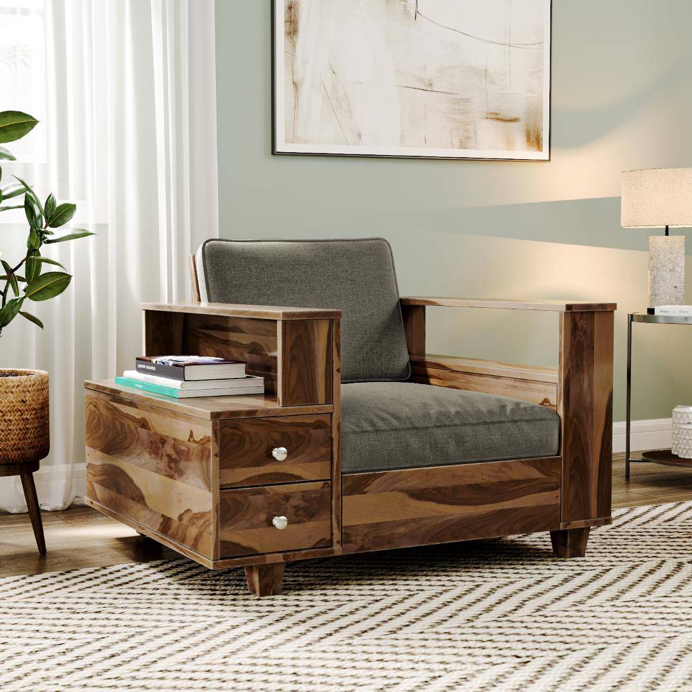 Manila Sheesham Wood Sofa - Single Seater