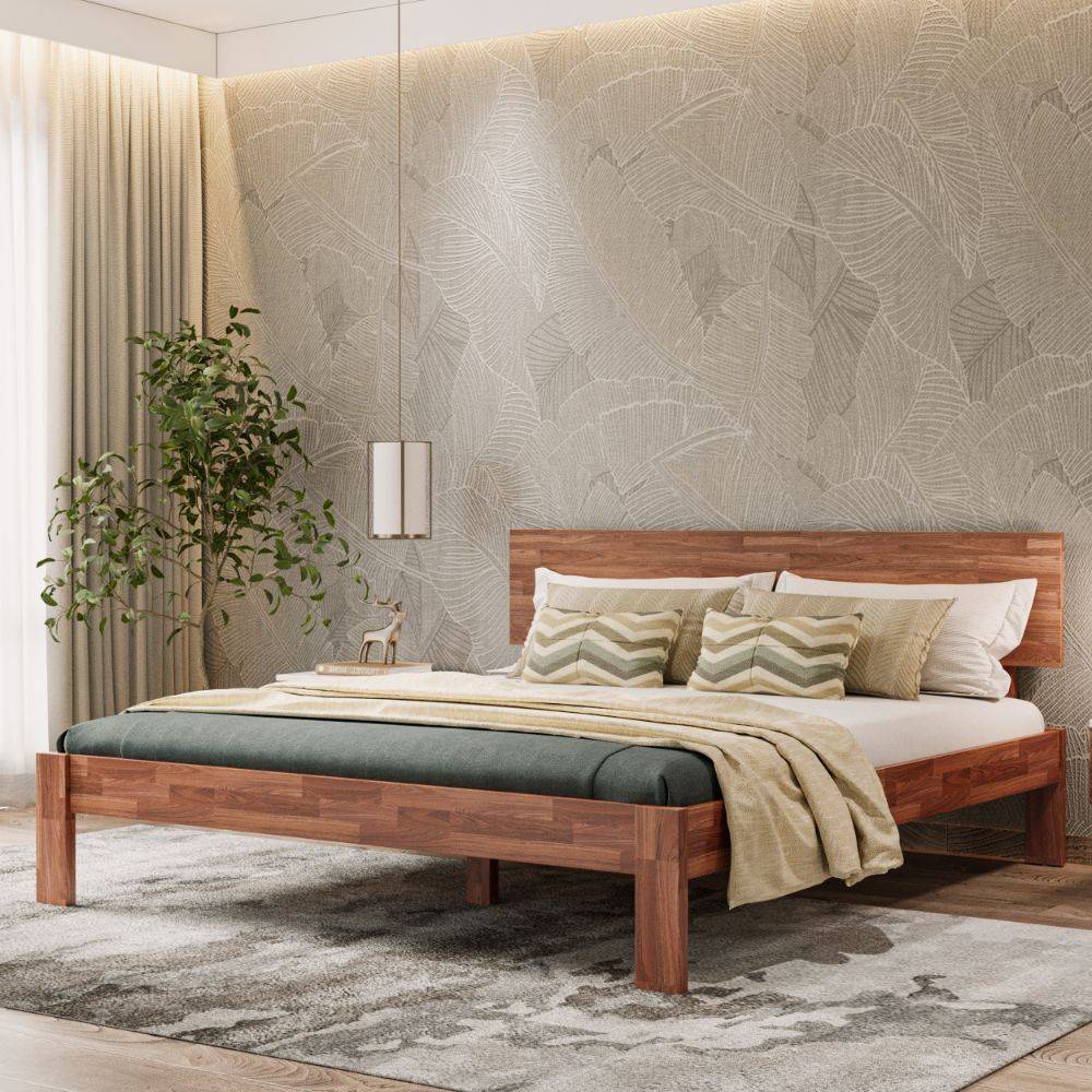 Indus King Teak Bed Without Storage (78x72 inch)