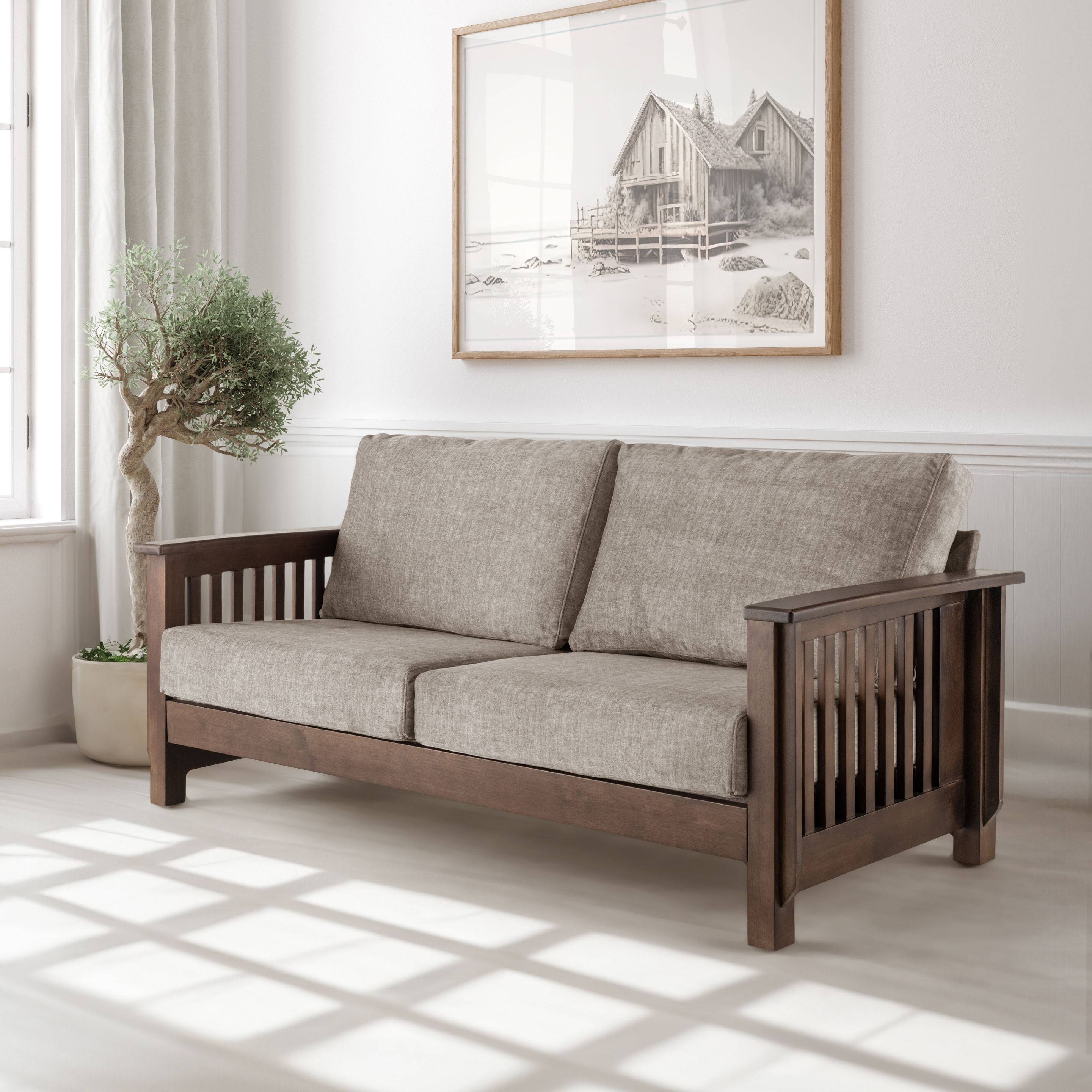 Serene 3 Seater Solid wood Sofa