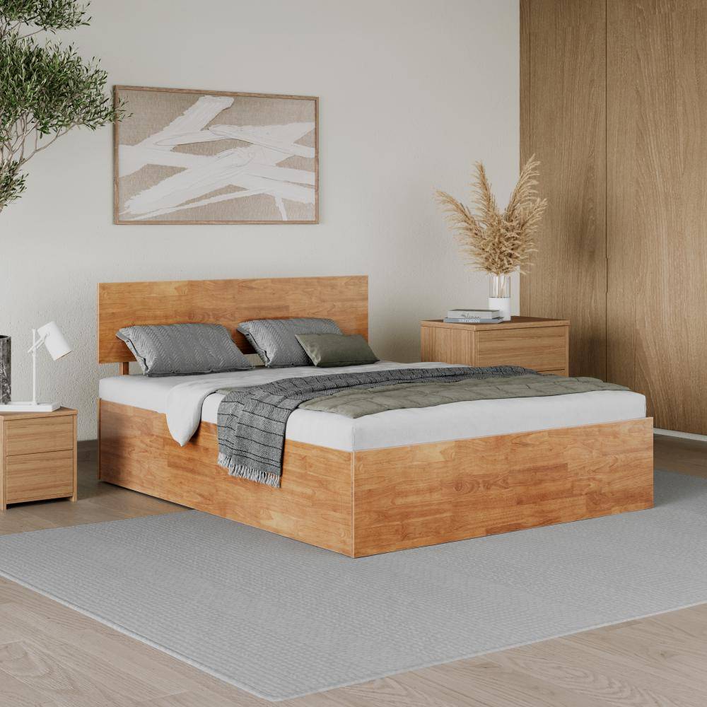 Rico Solid Wood Queen Size With Storage Bed (78x60 inch)