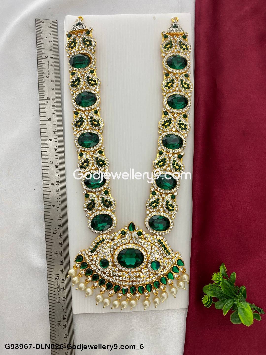 1 Step Long Haram Necklace for Deity God Idol Shringar